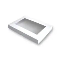 GENERICO - Pack 25 Cajas Para 12 Alfajores 26x19x3cm Con Visor/ventana