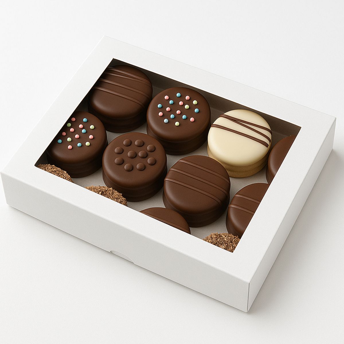 GENERICO - Pack 25 Cajas Para 12 Alfajores 26x19x3cm Con Visor/ventana