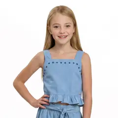 EXCEPTION - Peto Mezclilla Liviana Niña