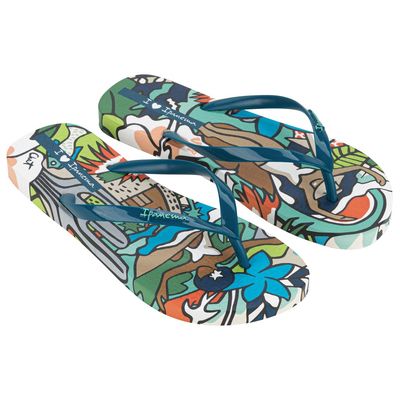 Imagen 2 del producto Sandalia Mujer Beige/Azul Graffiti