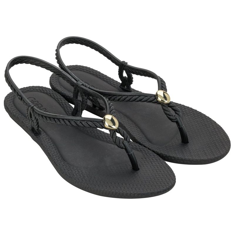 GRENDHA - Sandalia Mujer Negro Delicada Grendha
