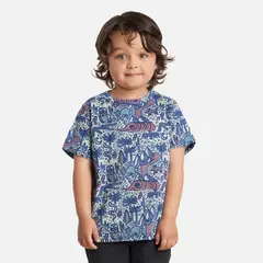 HAKA HONU - Polera Niño Tucuquere Print Verde Grisaceo