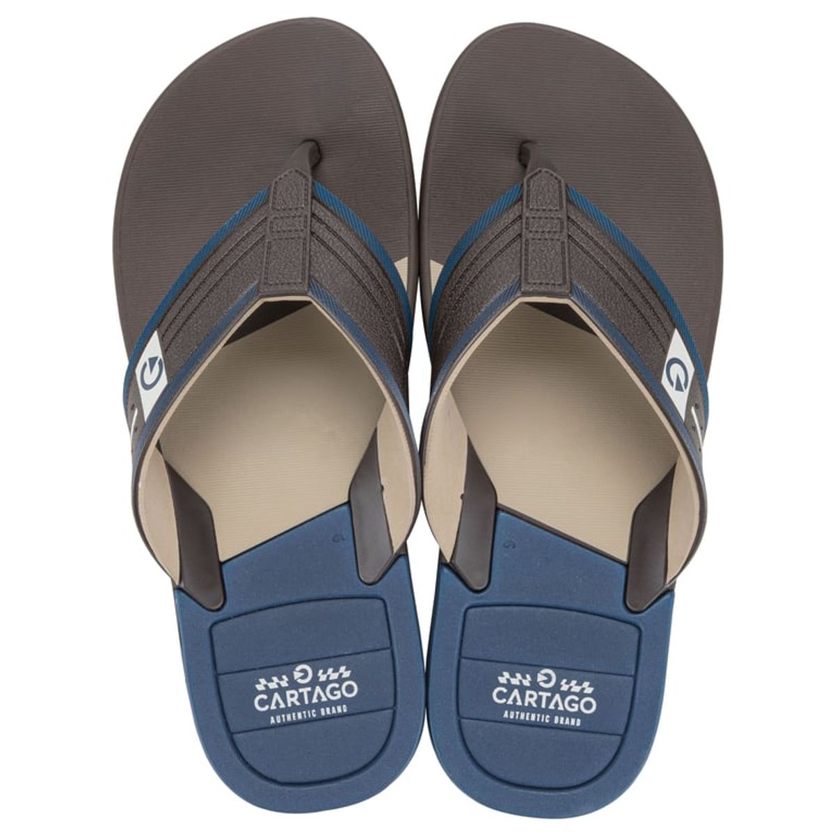 CARTAGO - Sandalia Hombre Azul/Beige Dallas Cartago