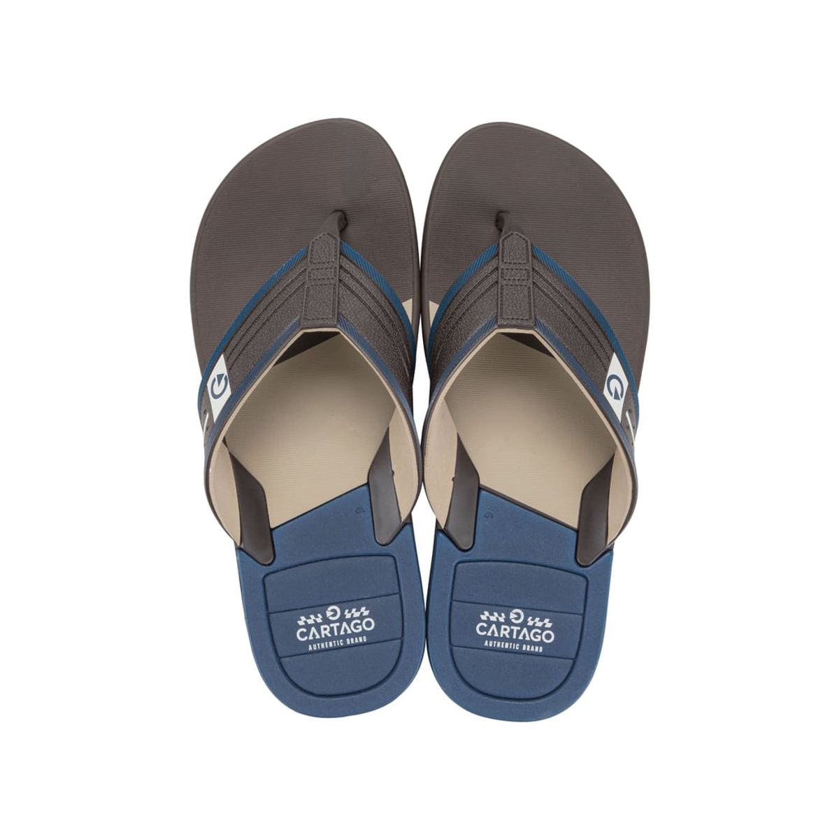 CARTAGO - Sandalia Hombre Azul/Beige Dallas Cartago