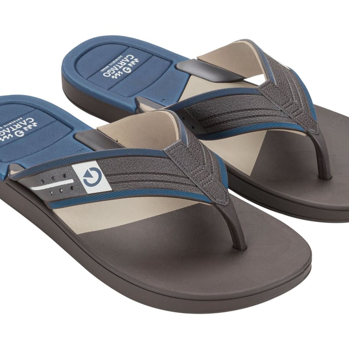 CARTAGO - Sandalia Hombre Azul/Beige Dallas Cartago