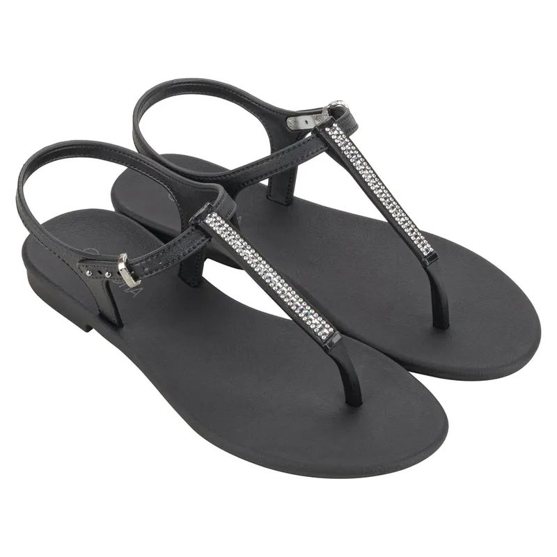 GRENDHA - Sandalia Mujer Negro Brillo Grendha