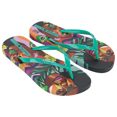 Imagen 2 del producto Sandalia Mujer Negro/Verde Graffiti