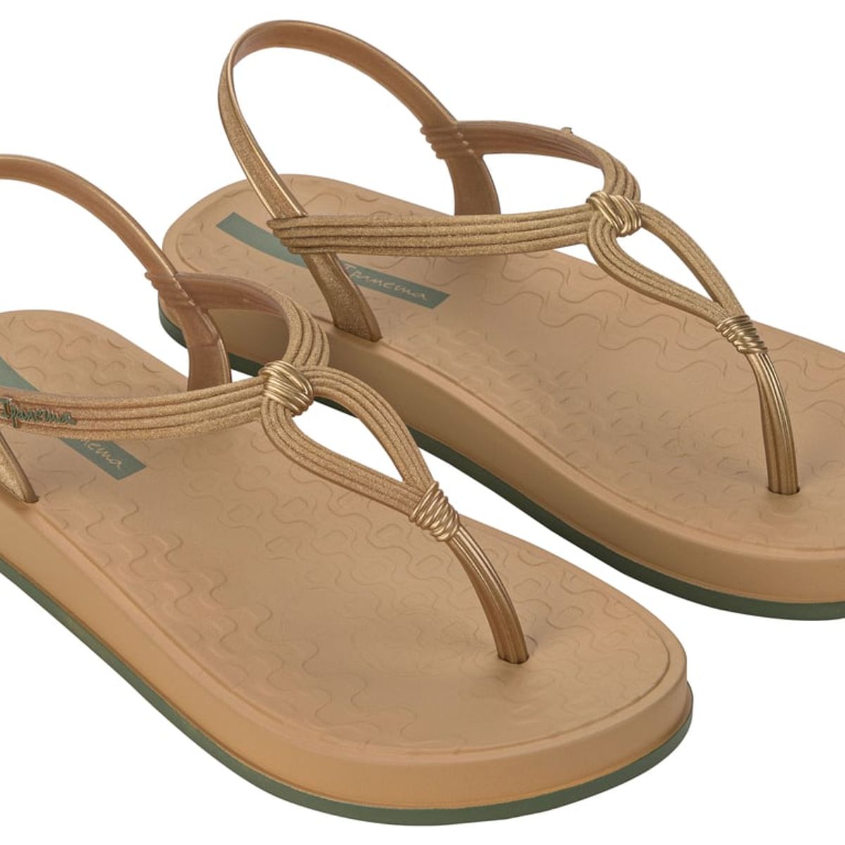 IPANEMA - Sandalia Mujer Beige/Dorado Drip Ipanema