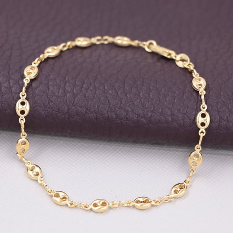 GENERICO - Pulsera Tejido Gucci Oro Laminado 18k