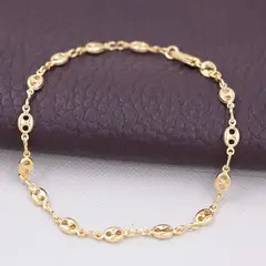 GENERICO - Pulsera Tejido Gucci Oro Laminado 18k