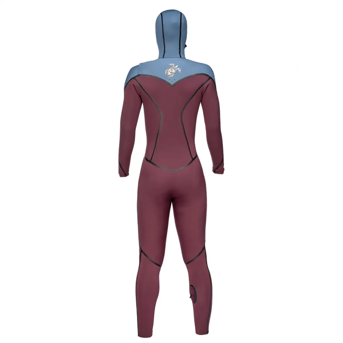 HAKA HONU - Traje De Surf Mujer Punani 5:4:3 Burdeo Haka Honu