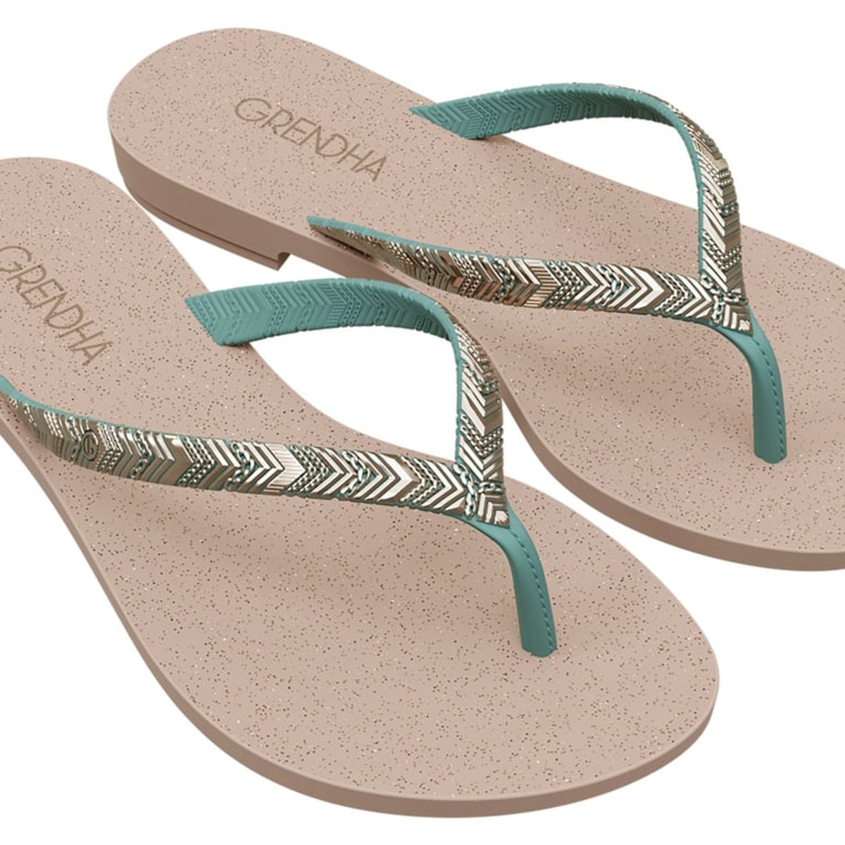 GRENDHA - Sandalia Mujer Azul Amor Flor Grendha