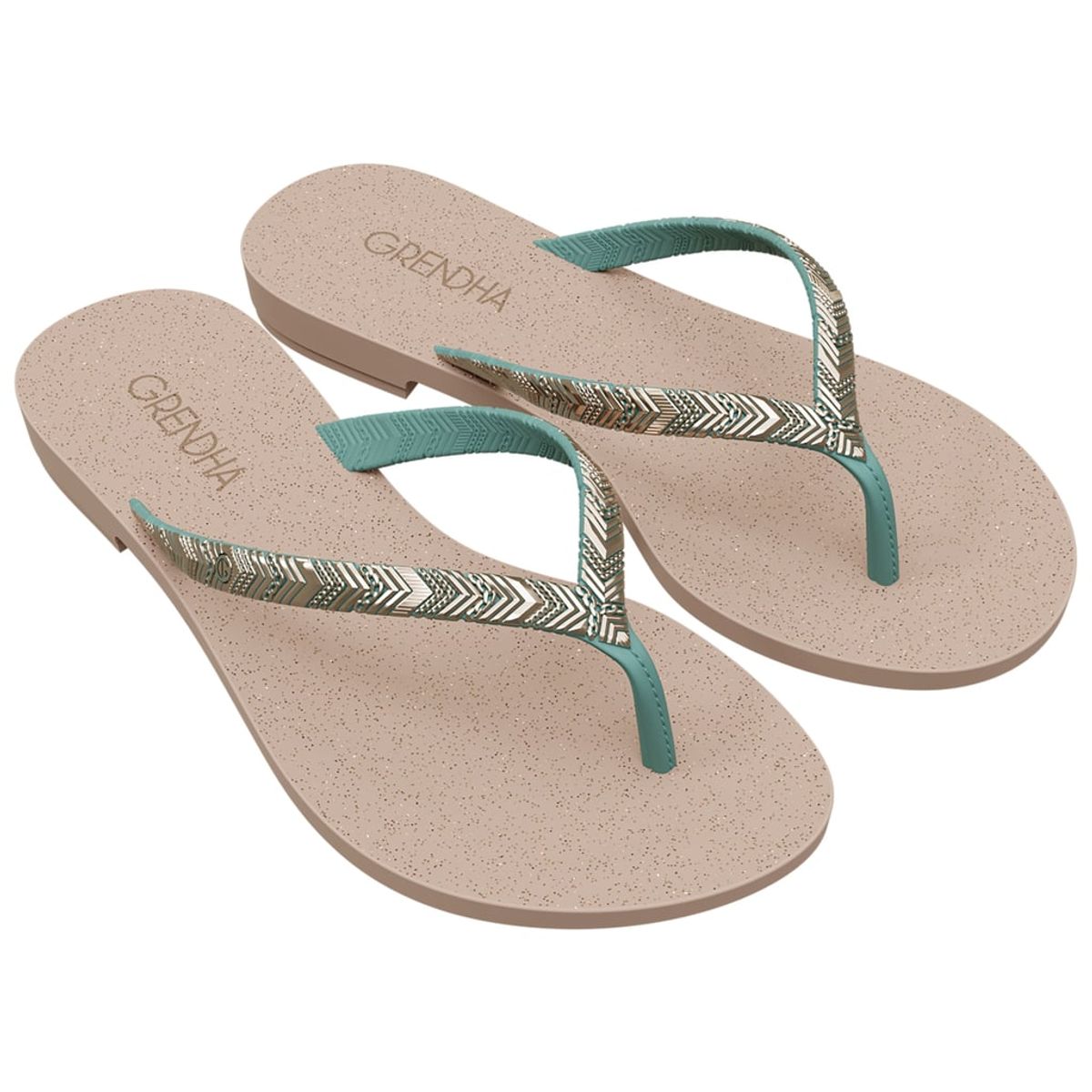 GRENDHA - Sandalia Mujer Azul Amor Flor Grendha