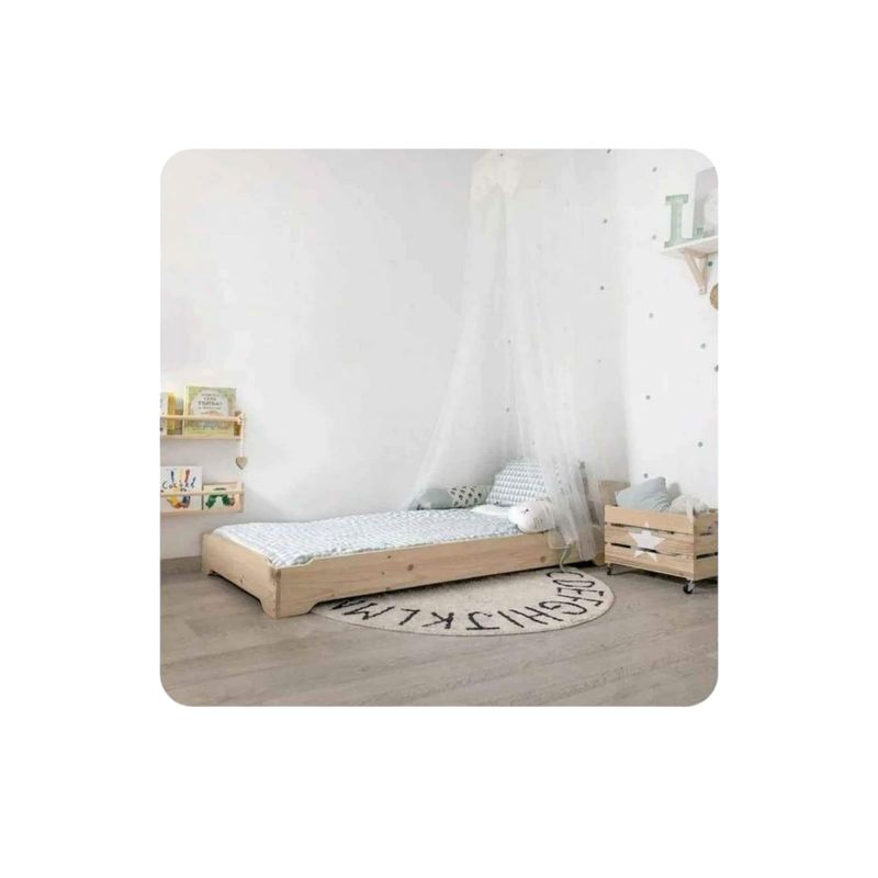 GENERICO - Cama infantil Estilo Montessori de 1 Plaza
