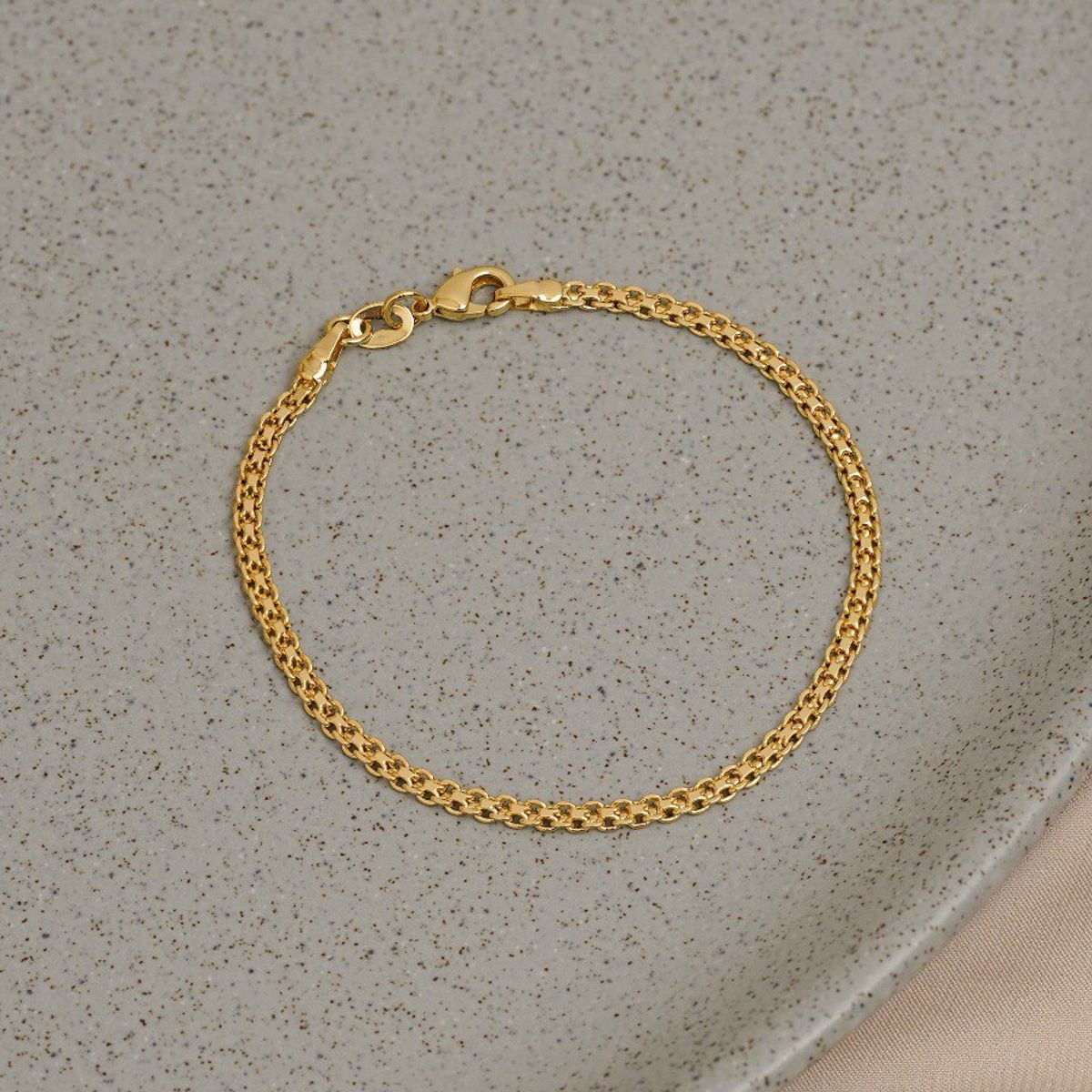 GENERICO - Pulsera tejido Chino Oro Laminado 18k