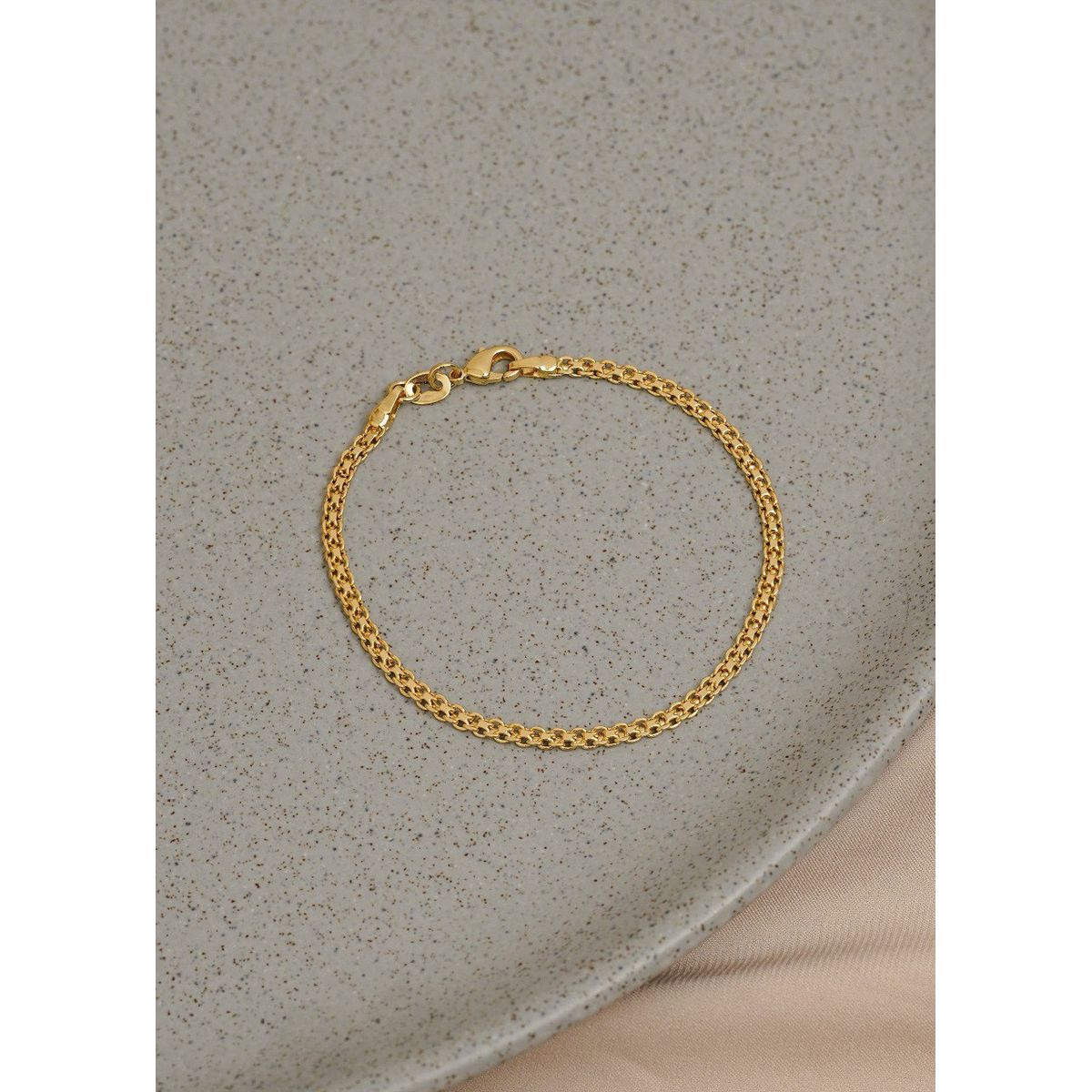 GENERICO - Pulsera tejido Chino Oro Laminado 18k