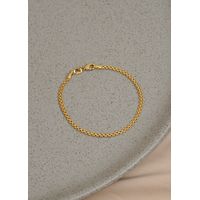 Pulsera tejido Chino Oro Laminado 18k