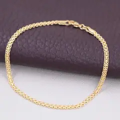 GENERICO - Pulsera tejido Chino Oro Laminado 18k