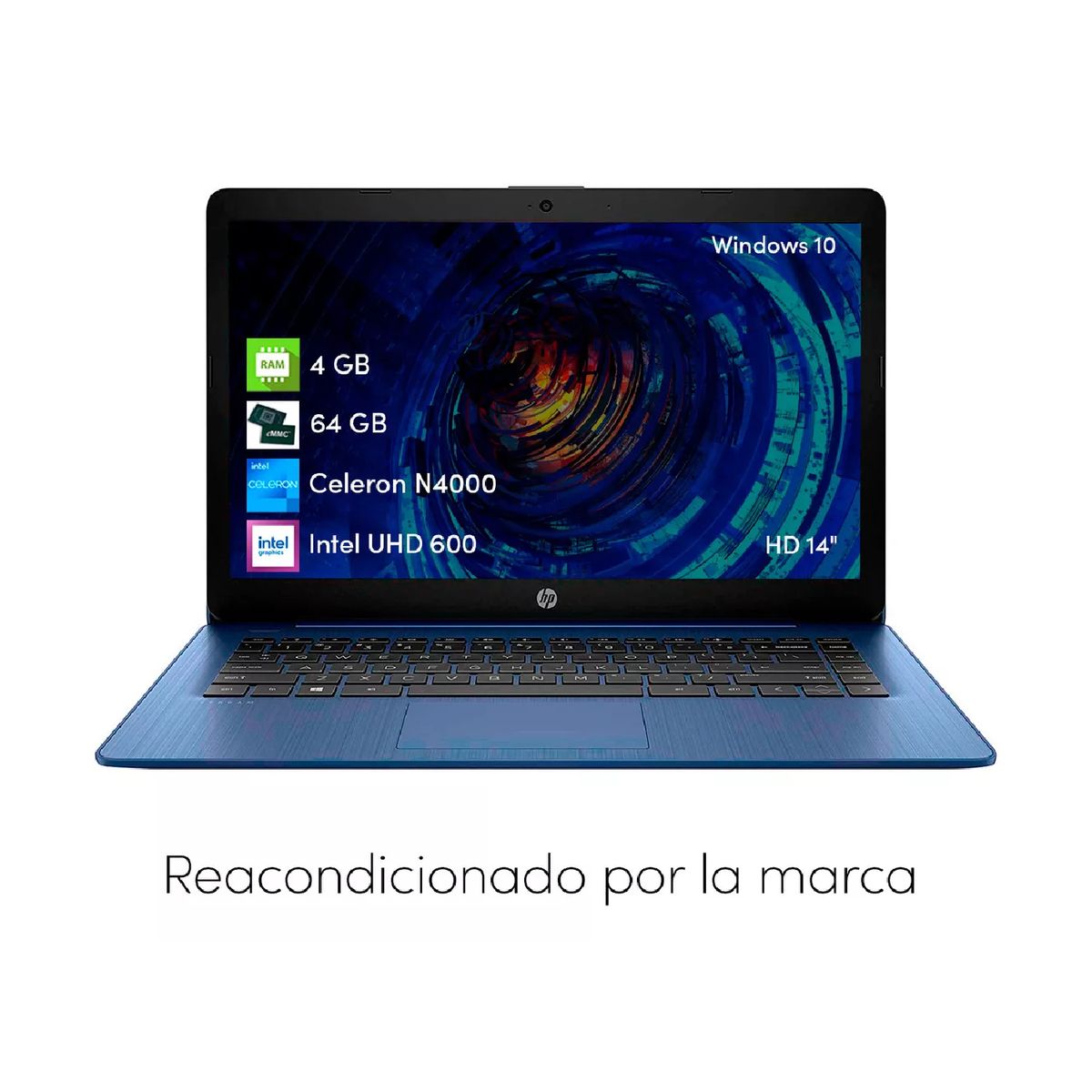 HP - Notebook Hp Stream Intel Celeron 4gb 64gb 14 Hd Win11 Azul