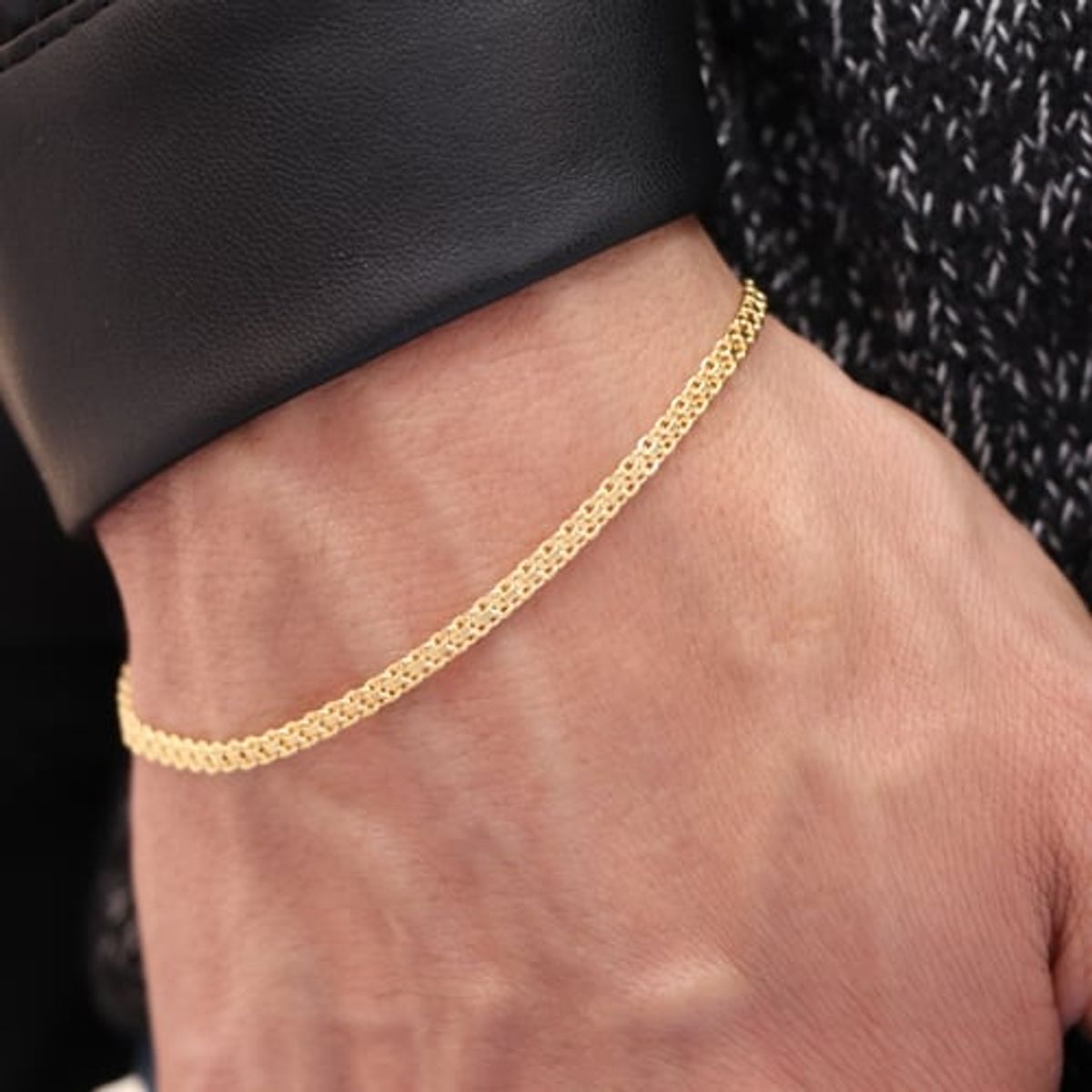 GENERICO - Pulsera Tejido Chino Oro Laminado 18k