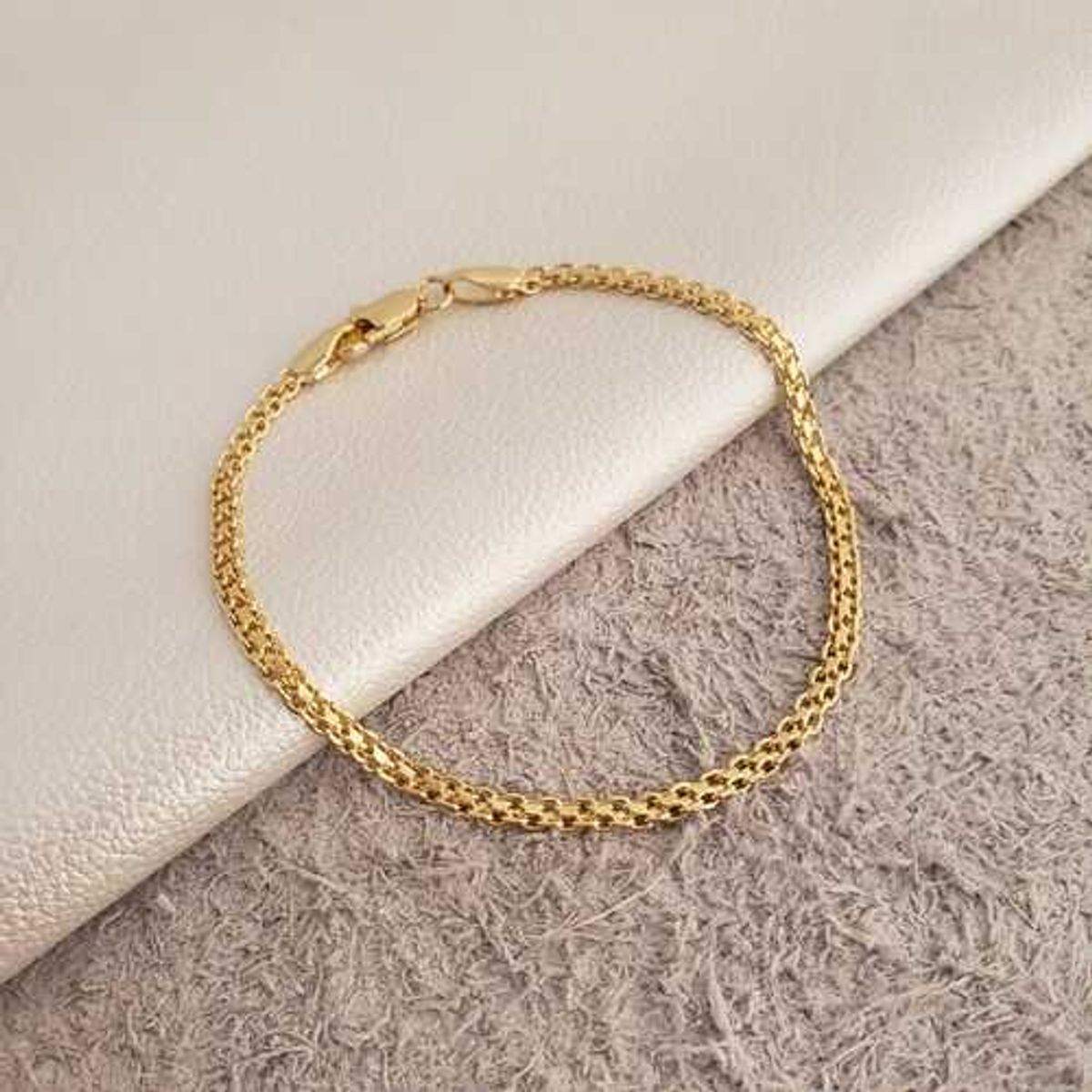 GENERICO - Pulsera Tejido Chino Oro Laminado 18k