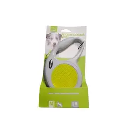 ANGELES DEL HOGAR - Correa Retráctil Perro 5 m Verde-Blanca