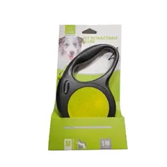 ANGELES DEL HOGAR - Correa Retráctil Perro 5 m Verde-Negra