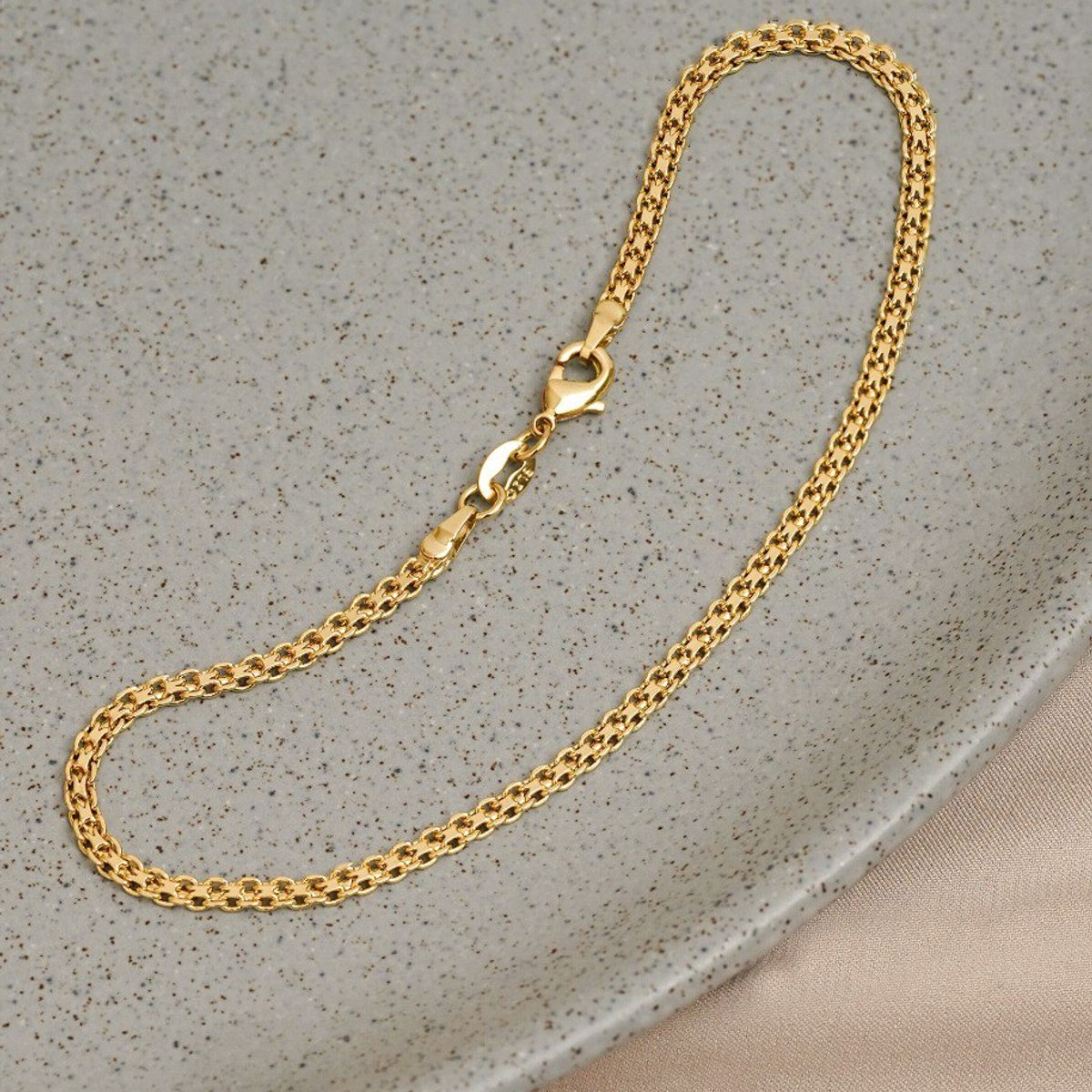 GENERICO - Tobillera Tejido Chino Oro Laminado 18k