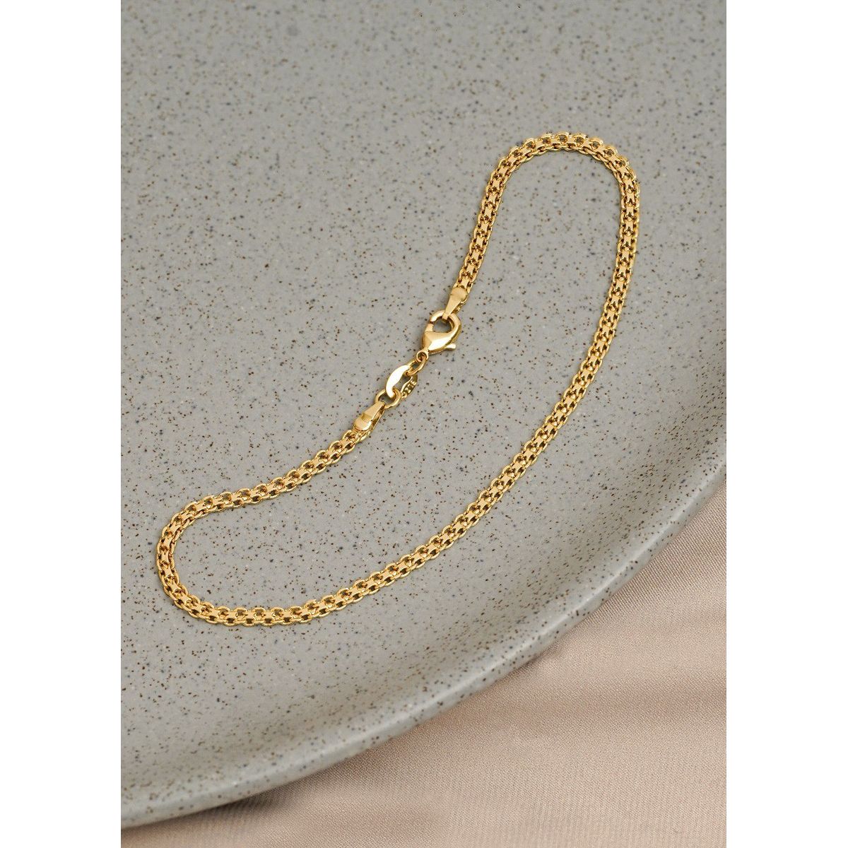 GENERICO - Tobillera Tejido Chino Oro Laminado 18k