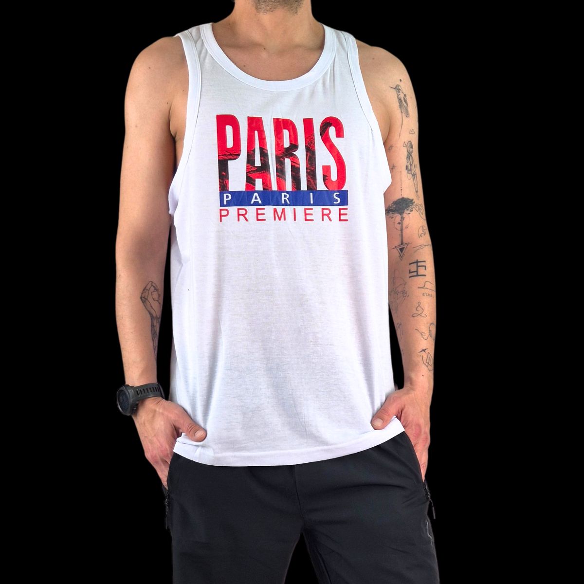 LIKE SHOP - Polera Sin Manga Musculosa Hombre Diseño Paris 289