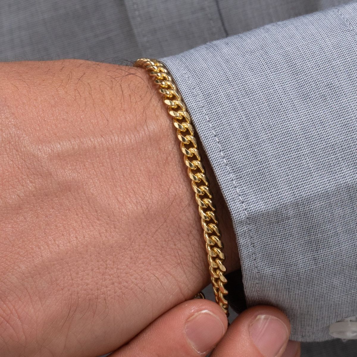 GENERICO - Pulsera CubanaGruesa Oro Laminado 18k