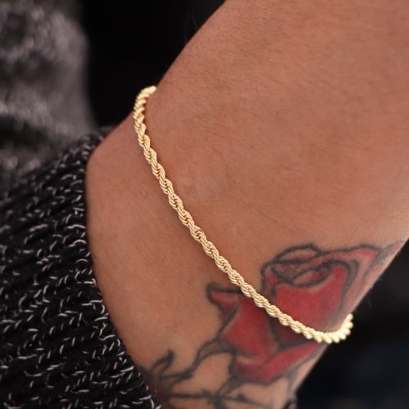 GENERICO - Pulsera Tejido Tourbillon Oro Laminado 18k