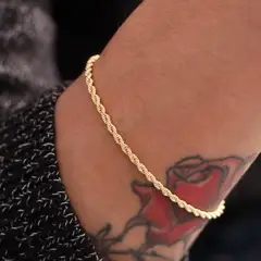 GENERICO - Pulsera Tejido Tourbillon Oro Laminado 18k