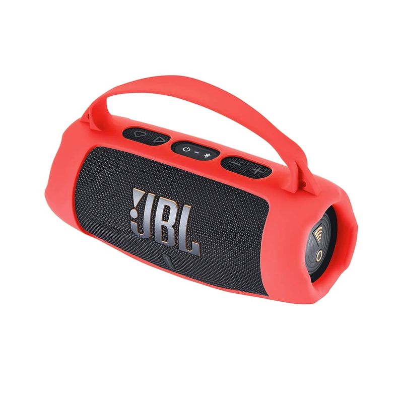 GENERICO - Funda Silicona Premium Para Parlante Jbl Charge 5 Rojo Con Mango