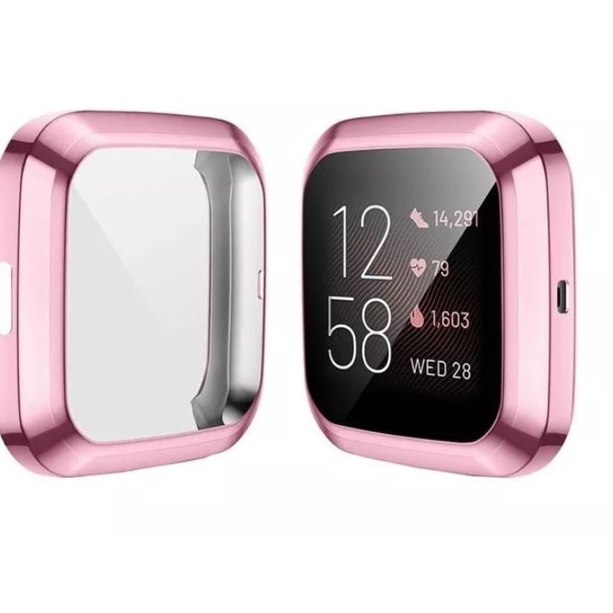 GENERICO - Funda - Carcasa De Pantalla Completa Para Fitbit Versa-ROSA