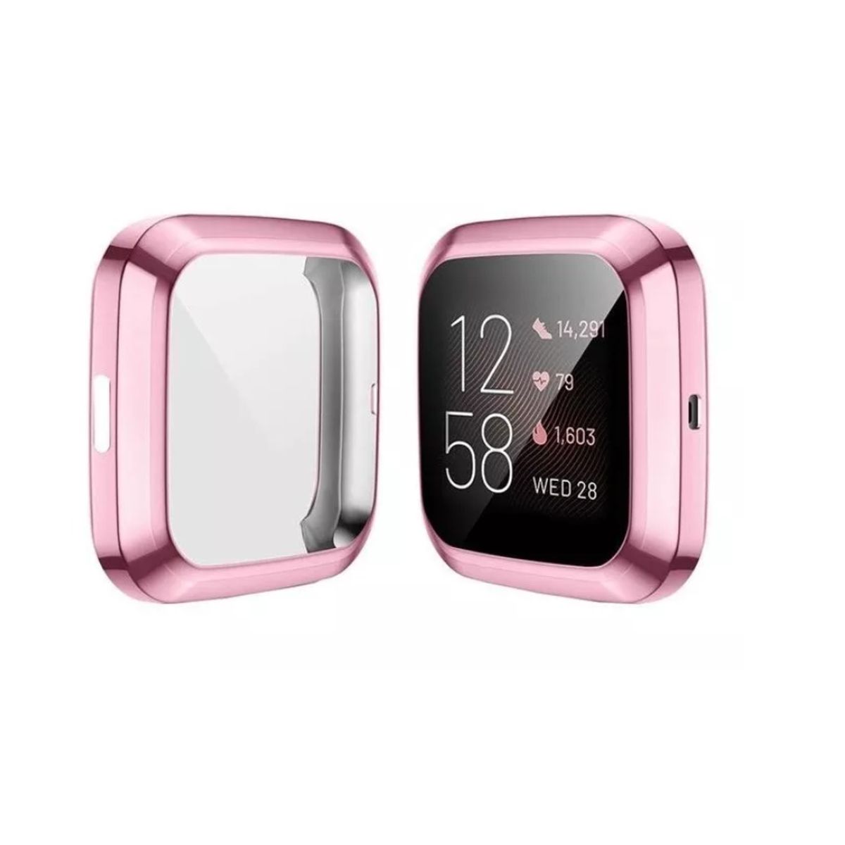 GENERICO - Funda - Carcasa De Pantalla Completa Para Fitbit Versa-ROSA