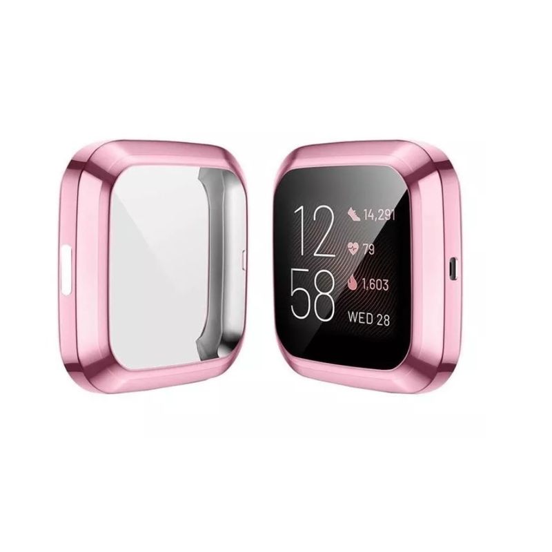 GENERICO - Funda - Carcasa De Pantalla Completa Para Fitbit Versa-ROSA