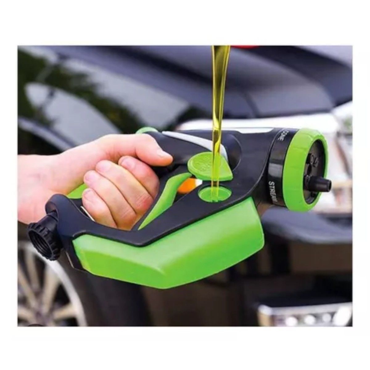 GENERICO - Pistola Aspersora Para Manguera Con Dispensador De Jabón AUTO