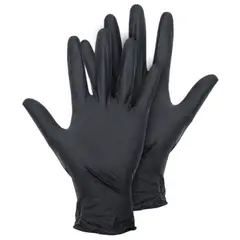 MONTANA - Guantes De Latex Negros Talla L Caja 100 Unidades