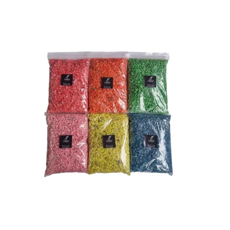 GENERICO - Cuarzo Tamaño Arroz. 6 Colores. 500 GR c/u, Pack  N°3