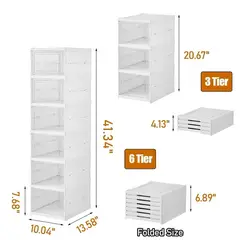 GENERICO - Cajas Plásticas Almacenamiento Plegable Apilable Transparente