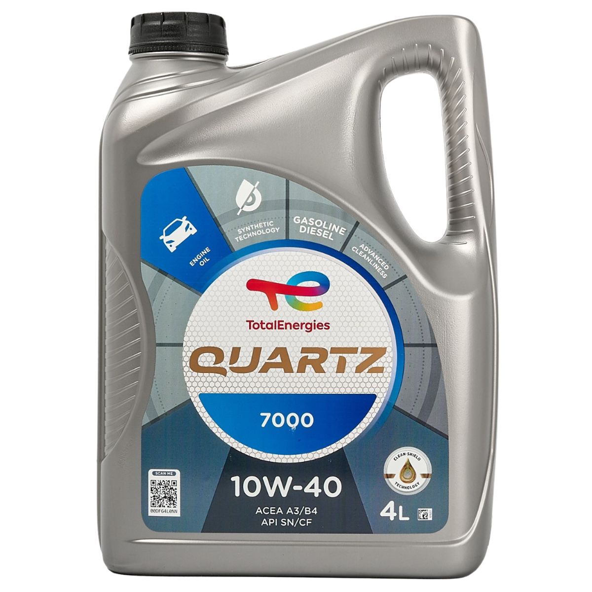 TOTAL - Aceite 10W40 Total Quartz 7000 Diesel Sl/Cf A3/B4 4lts