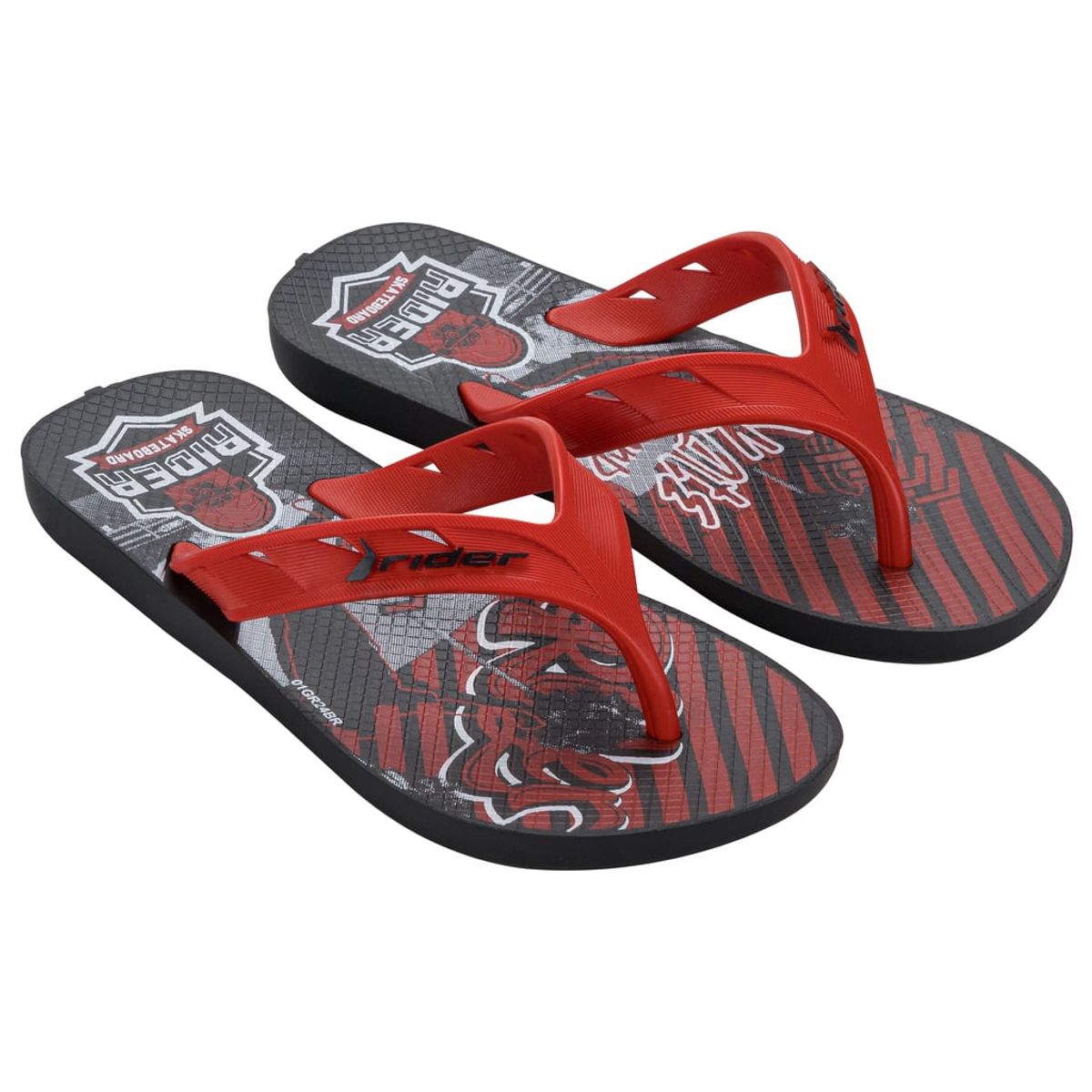 RIDER - Sandalia Niño Negro/Rojo Street Joy Rider