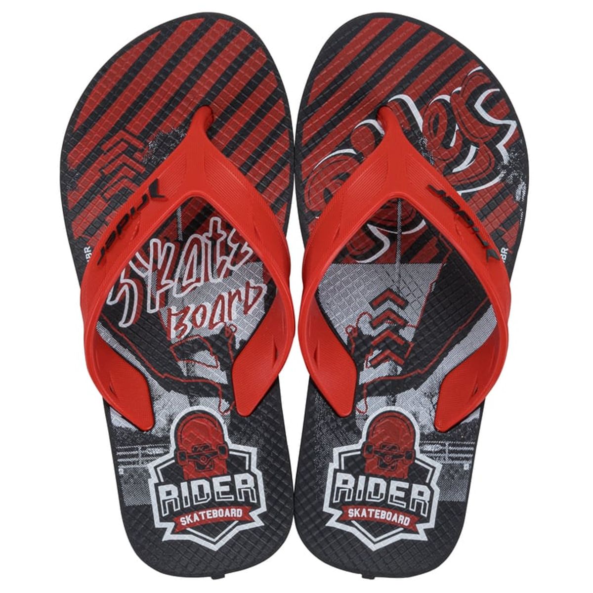 RIDER - Sandalia Niño Negro/Rojo Street Joy Rider