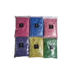 GENERICO - Cuarzo Tamaño Arroz. 6 Colores. 500 GR c/u, Pack N°4