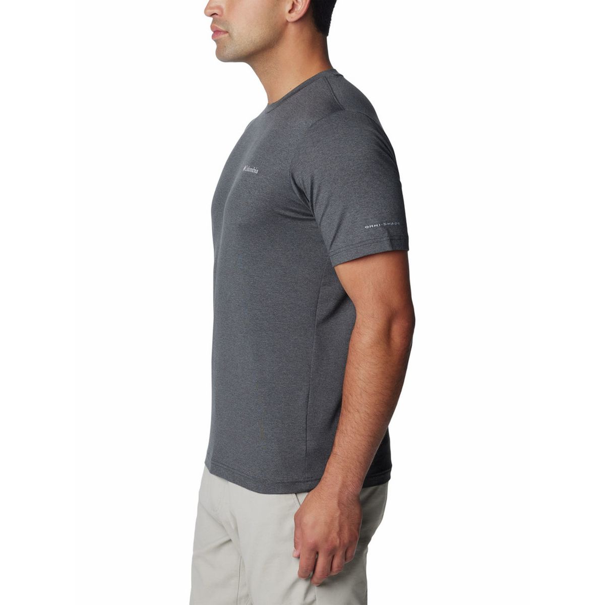 COLUMBIA - Polera Hombre Tech Trail Crew Neck Gris COLUMBIA