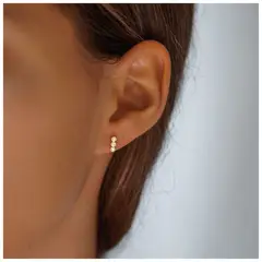 BOAZ JOYAS - AROS DOTS BAÑADOS EN ORO