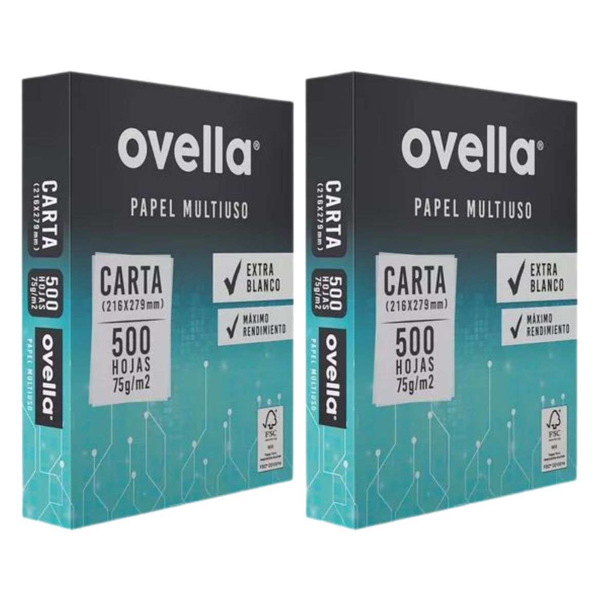 GENERICO - PACK 2 Resma de Papel tamaño Carta  OVELLA