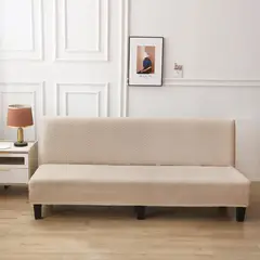 ANGELES DEL HOGAR - Funda protectora cubre futon Sillon texturizado Beige
