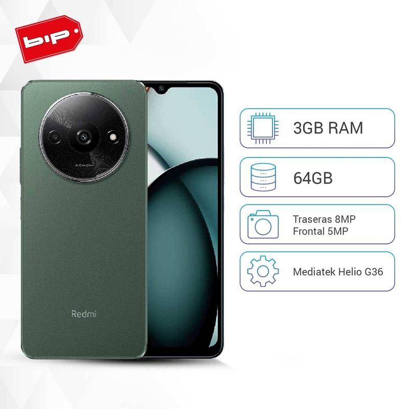XIAOMI - Celular Xiaomi Redmi A3 3G 64GB Verde-Nuevo